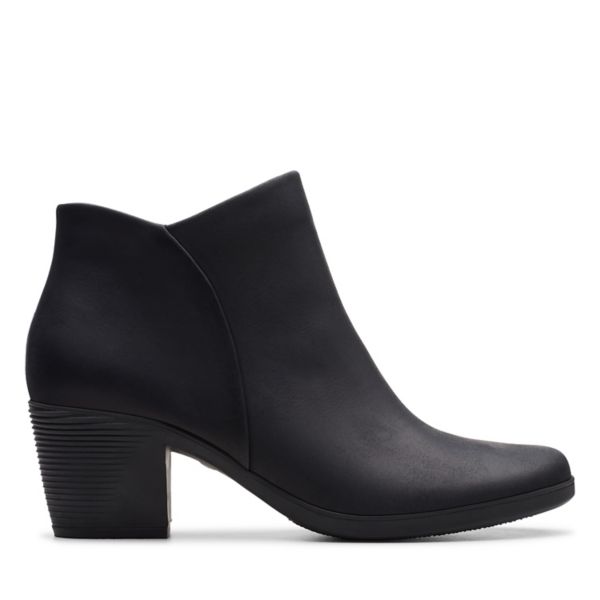 Clarks Womens Un Lindel Zip Ankle Boots Black | UK-3029186